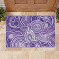 50 Years Deadly NAIDOC Week 2026 Personalised Rubber Doormat Dhari Purple Indigenous Art