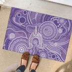 50 Years Deadly NAIDOC Week 2026 Personalised Rubber Doormat Dhari Purple Indigenous Art