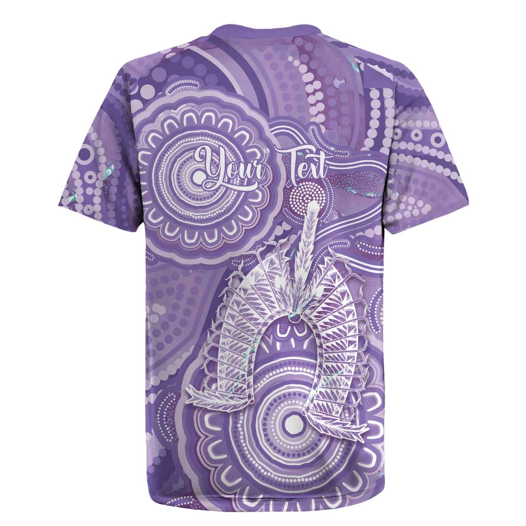 50 Years Deadly NAIDOC Week 2026 Personalised Rugby Jersey Dhari Purple Indigenous Art