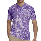 50 Years Deadly NAIDOC Week 2026 Personalised Rugby Jersey Dhari Purple Indigenous Art