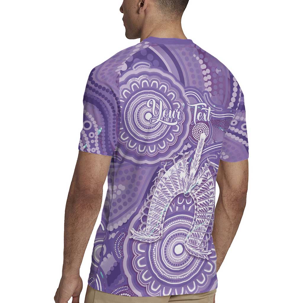50 Years Deadly NAIDOC Week 2026 Personalised Rugby Jersey Dhari Purple Indigenous Art
