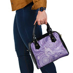 50 Years Deadly NAIDOC Week 2026 Personalised Shoulder Handbag Dhari Purple Indigenous Art
