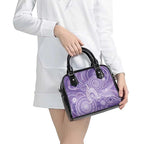 50 Years Deadly NAIDOC Week 2026 Personalised Shoulder Handbag Dhari Purple Indigenous Art