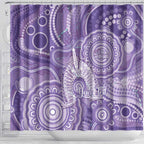 50 Years Deadly NAIDOC Week 2026 Personalised Shower Curtain Dhari Purple Indigenous Art