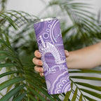 50 Years Deadly NAIDOC Week 2026 Personalised Skinny Tumbler Dhari Purple Indigenous Art