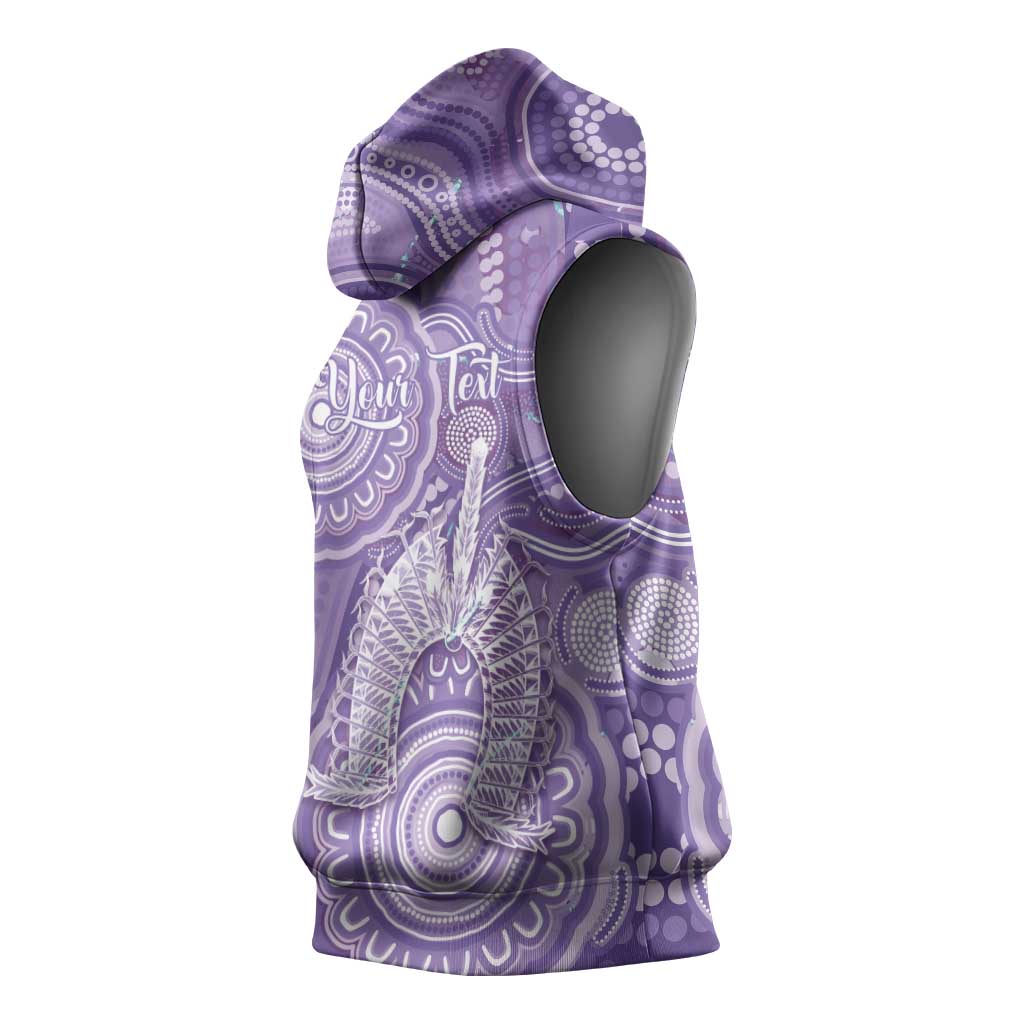 50 Years Deadly NAIDOC Week 2026 Personalised Sleeveless Hoodie Dhari Purple Indigenous Art