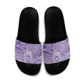 50 Years Deadly NAIDOC Week 2026 Personalised Slide Sandals Dhari Purple Indigenous Art