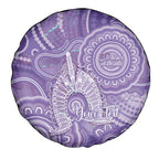 50 Years Deadly NAIDOC Week 2026 Personalised Spare Tire Cover Dhari Purple Indigenous Art