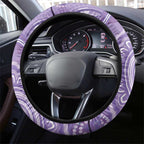 50 Years Deadly NAIDOC Week 2026 Steering Wheel Cover Dhari Purple Indigenous Art