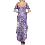 50 Years Deadly NAIDOC Week 2026 Personalised Summer Maxi Dress Dhari Purple Indigenous Art