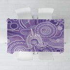 50 Years Deadly NAIDOC Week 2026 Personalised Tablecloth Dhari Purple Indigenous Art