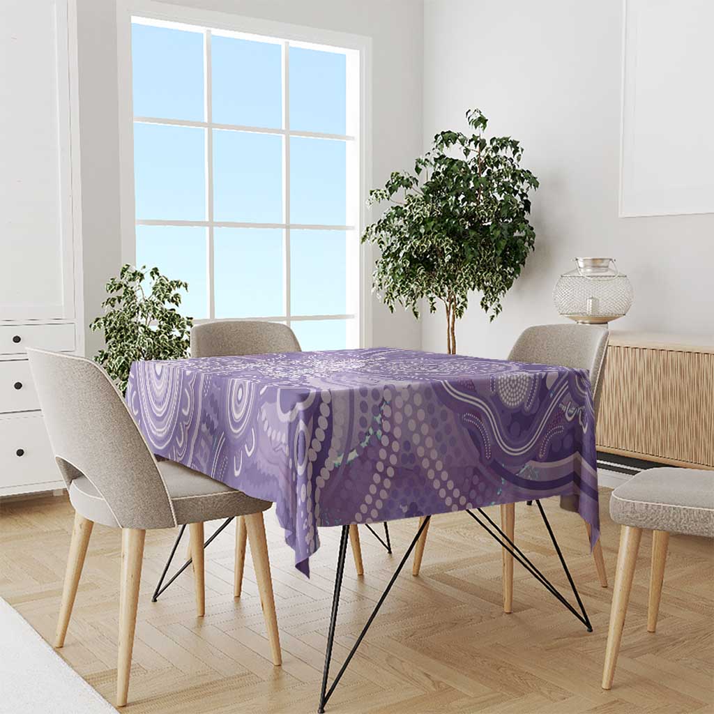 50 Years Deadly NAIDOC Week 2026 Personalised Tablecloth Dhari Purple Indigenous Art