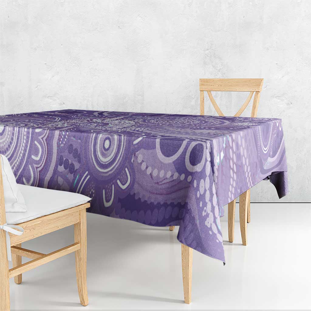 50 Years Deadly NAIDOC Week 2026 Personalised Tablecloth Dhari Purple Indigenous Art