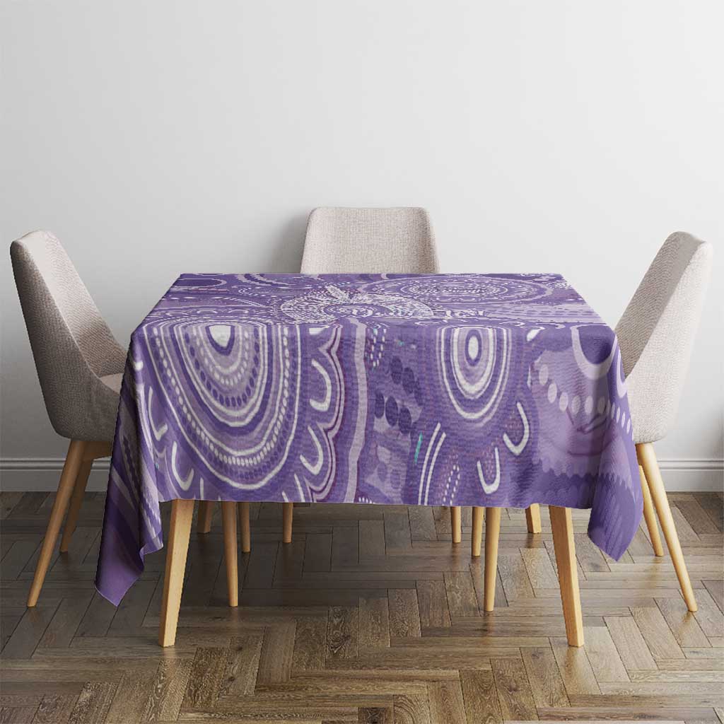 50 Years Deadly NAIDOC Week 2026 Personalised Tablecloth Dhari Purple Indigenous Art