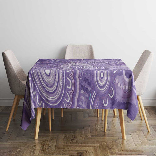 50 Years Deadly NAIDOC Week 2026 Personalised Tablecloth Dhari Purple Indigenous Art