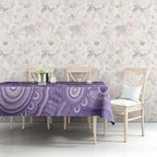 50 Years Deadly NAIDOC Week 2026 Personalised Tablecloth Dhari Purple Indigenous Art