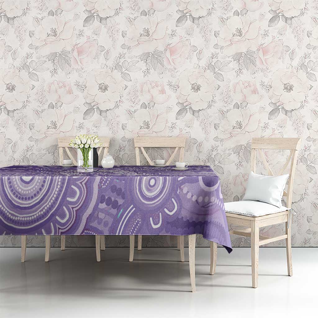 50 Years Deadly NAIDOC Week 2026 Personalised Tablecloth Dhari Purple Indigenous Art