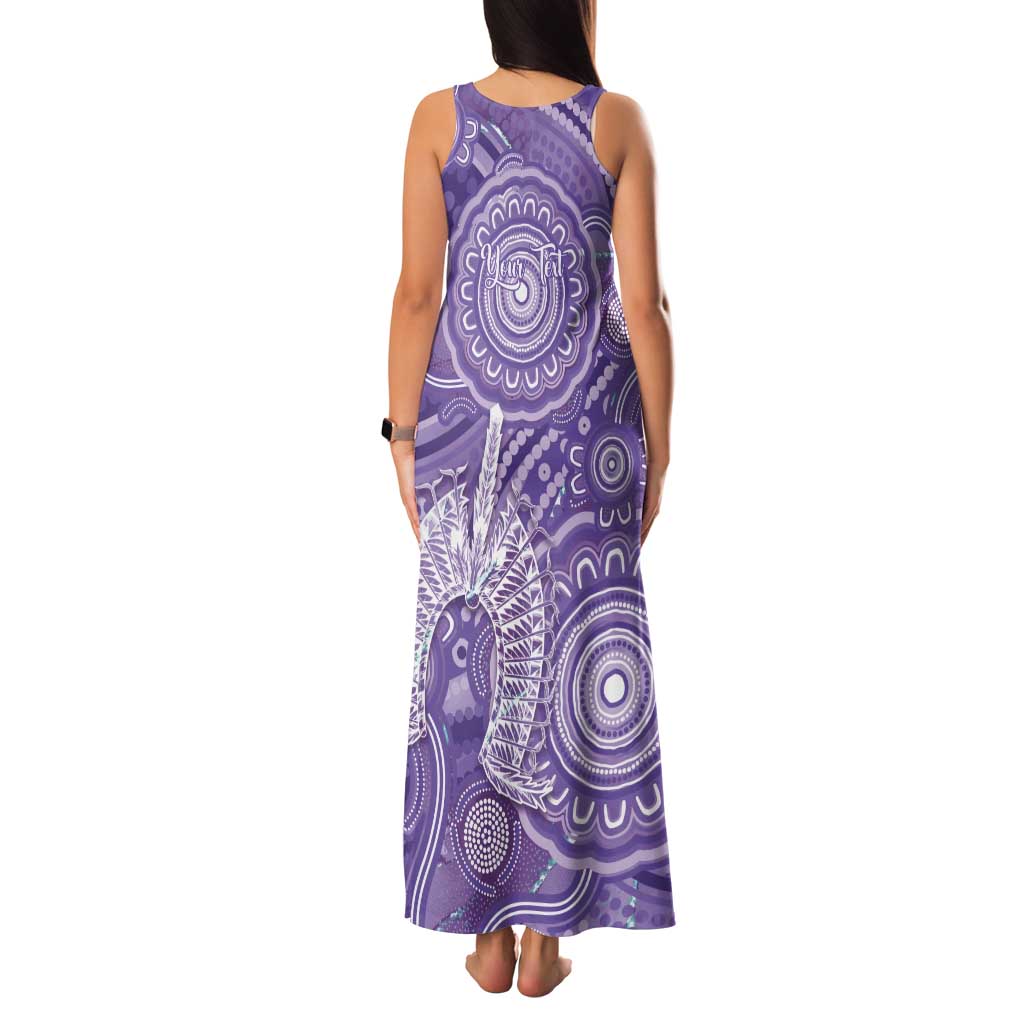 50 Years Deadly NAIDOC Week 2026 Personalised Tank Maxi Dress Dhari Purple Indigenous Art