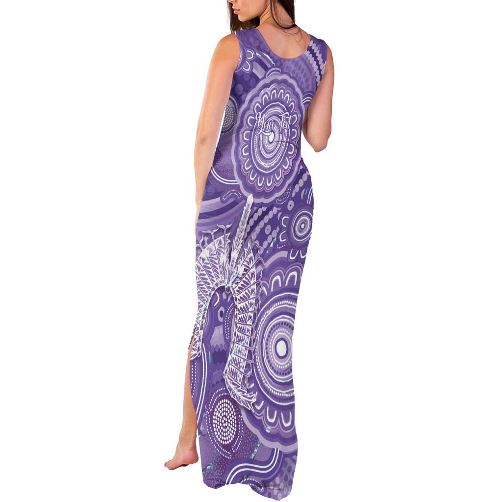 50 Years Deadly NAIDOC Week 2026 Personalised Tank Maxi Dress Dhari Purple Indigenous Art