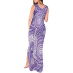 50 Years Deadly NAIDOC Week 2026 Personalised Tank Maxi Dress Dhari Purple Indigenous Art