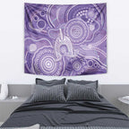 50 Years Deadly NAIDOC Week 2026 Personalised Tapestry Dhari Purple Indigenous Art