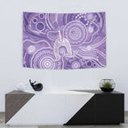 50 Years Deadly NAIDOC Week 2026 Personalised Tapestry Dhari Purple Indigenous Art