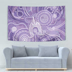 50 Years Deadly NAIDOC Week 2026 Personalised Tapestry Dhari Purple Indigenous Art