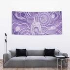 50 Years Deadly NAIDOC Week 2026 Personalised Tapestry Dhari Purple Indigenous Art