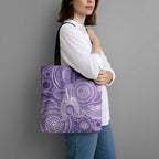 50 Years Deadly NAIDOC Week 2026 Personalised Tote Bag Dhari Purple Indigenous Art