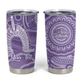 50 Years Deadly NAIDOC Week 2026 Personalised Tumbler Cup Dhari Purple Indigenous Art