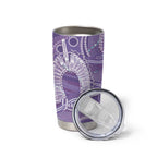 50 Years Deadly NAIDOC Week 2026 Personalised Tumbler Cup Dhari Purple Indigenous Art
