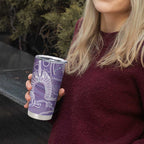 50 Years Deadly NAIDOC Week 2026 Personalised Tumbler Cup Dhari Purple Indigenous Art