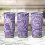 50 Years Deadly NAIDOC Week 2026 Personalised Tumbler Cup Dhari Purple Indigenous Art