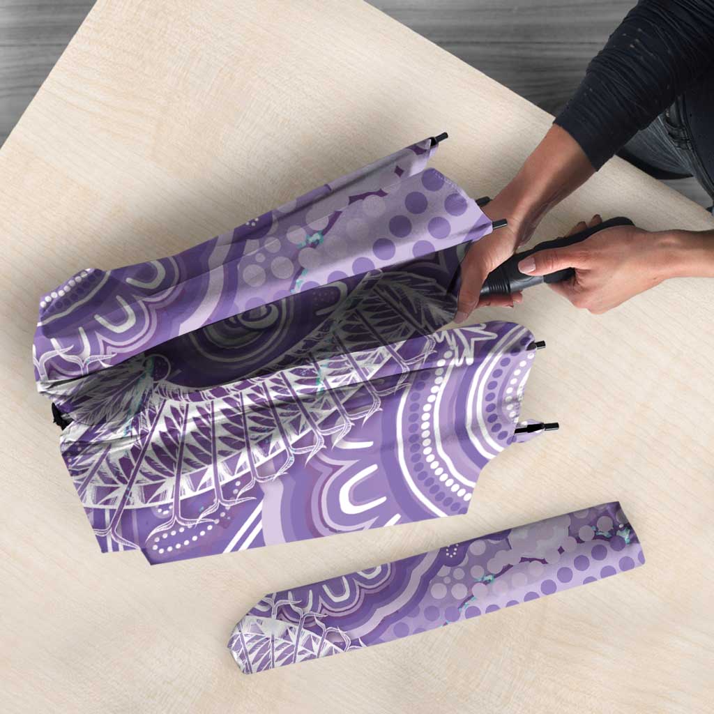 50 Years Deadly NAIDOC Week 2026 Personalised Umbrella Dhari Purple Indigenous Art