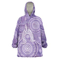 50 Years Deadly NAIDOC Week 2026 Personalised Wearable Blanket Hoodie Dhari Purple Indigenous Art