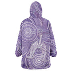 50 Years Deadly NAIDOC Week 2026 Personalised Wearable Blanket Hoodie Dhari Purple Indigenous Art