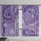 50 Years Deadly NAIDOC Week 2026 Personalised Window Curtain Dhari Purple Indigenous Art