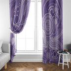 50 Years Deadly NAIDOC Week 2026 Personalised Window Curtain Dhari Purple Indigenous Art