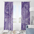 50 Years Deadly NAIDOC Week 2026 Personalised Window Curtain Dhari Purple Indigenous Art