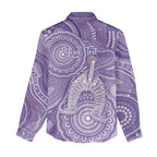 50 Years Deadly NAIDOC Week 2026 Personalised Women Casual Shirt Dhari Purple Indigenous Art