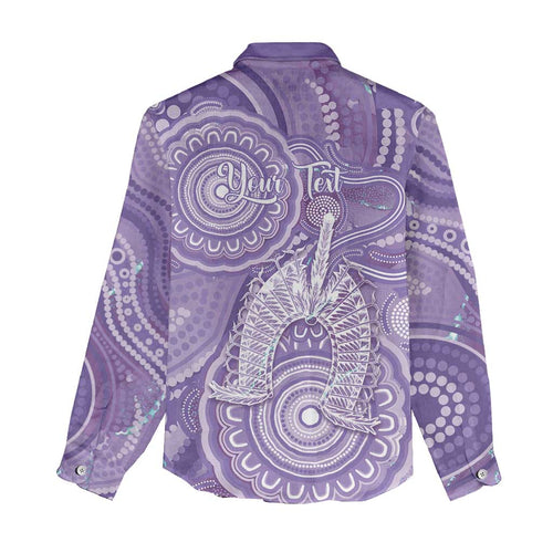50 Years Deadly NAIDOC Week 2026 Personalised Women Casual Shirt Dhari Purple Indigenous Art