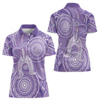 50 Years Deadly NAIDOC Week 2026 Personalised Women Polo Shirt Dhari Purple Indigenous Art
