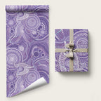 50 Years Deadly NAIDOC Week 2026 Personalised Wrapping Paper Dhari Purple Indigenous Art
