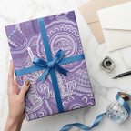 50 Years Deadly NAIDOC Week 2026 Personalised Wrapping Paper Dhari Purple Indigenous Art