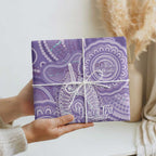 50 Years Deadly NAIDOC Week 2026 Personalised Wrapping Paper Dhari Purple Indigenous Art