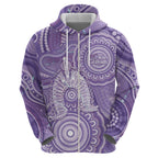 50 Years Deadly NAIDOC Week 2026 Personalised Zip Hoodie Dhari Purple Indigenous Art