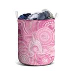 50 Years Deadly NAIDOC Week 2026 Personalised Laundry Basket Dhari Pink Indigenous Art