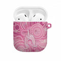50 Years Deadly NAIDOC Week 2026 Personalised AirPods Case Dhari Pink Indigenous Art
