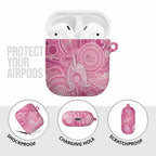 50 Years Deadly NAIDOC Week 2026 Personalised AirPods Case Dhari Pink Indigenous Art