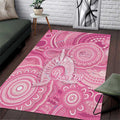 50 Years Deadly NAIDOC Week 2026 Personalised Area Rug Dhari Pink Indigenous Art